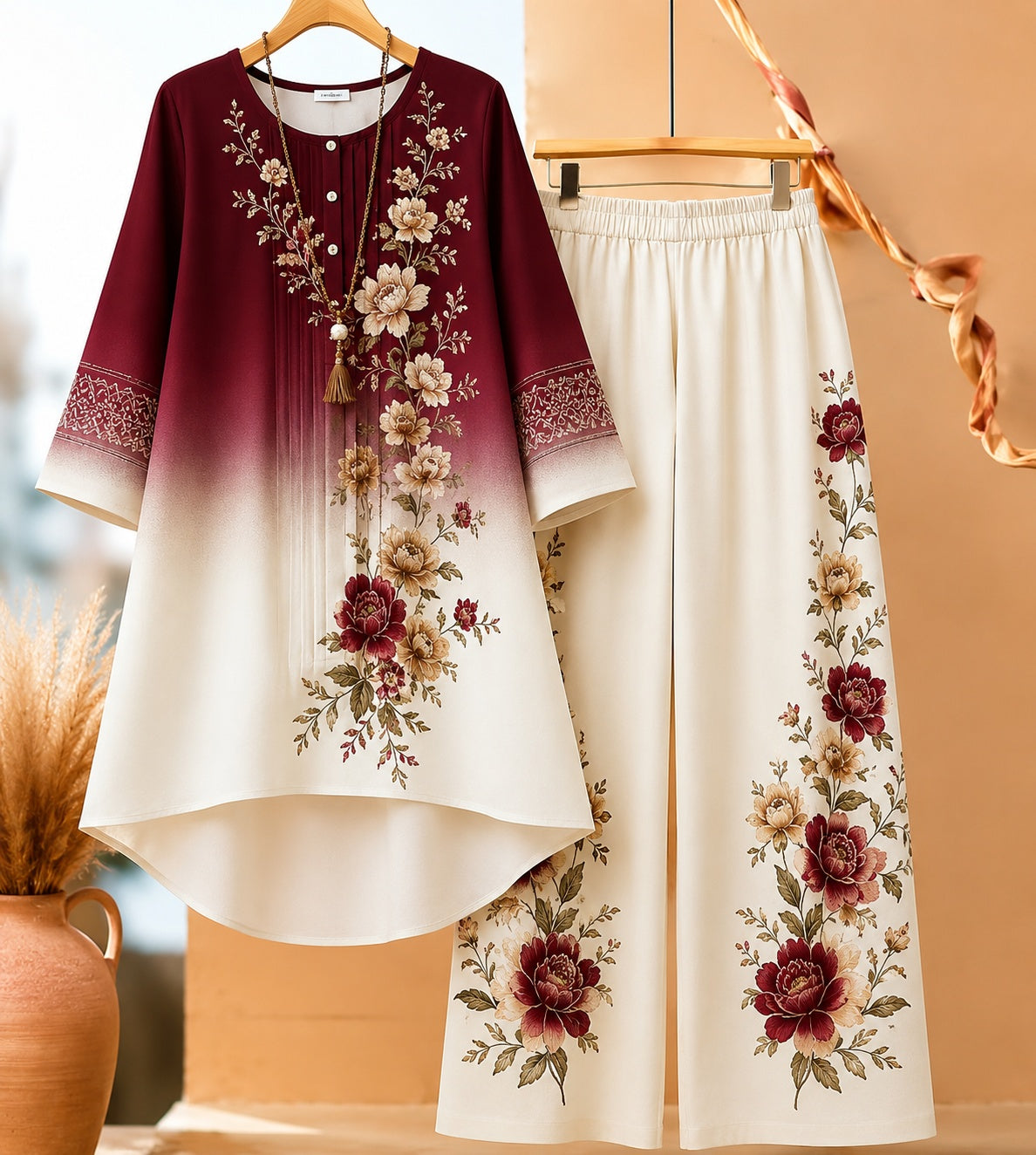 ๐ธ Elegant Floral Ombre Co-Ord Set