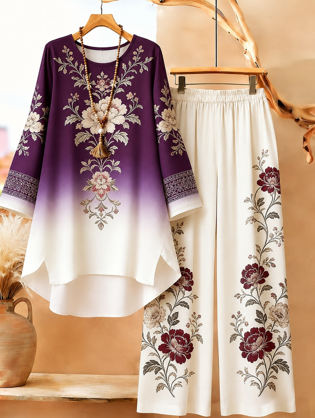 ๐ธ Elegant Floral Ombre Co-Ord Set