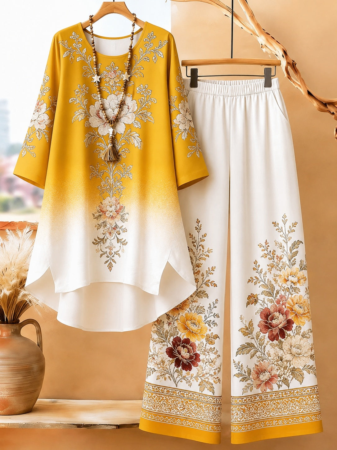 ๐ธ Elegant Floral Ombre Co-Ord Set