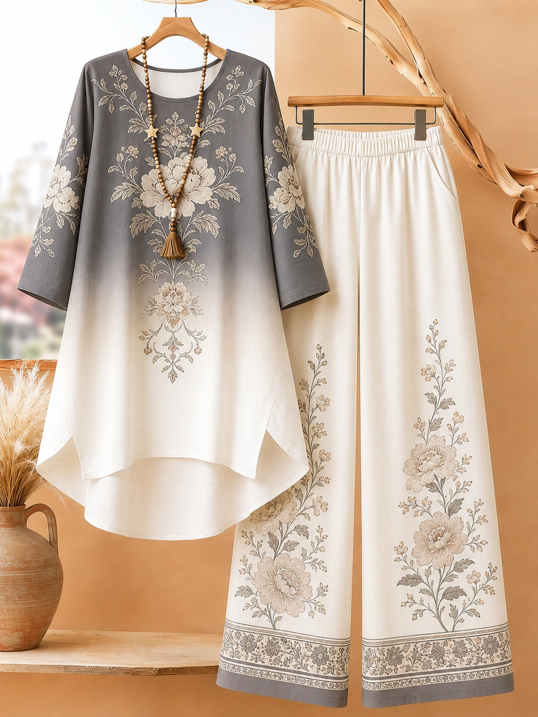 ๐ธ Elegant Floral Ombre Co-Ord Set