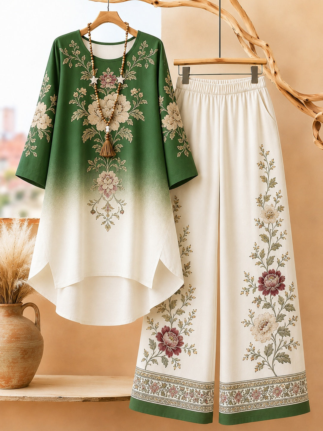 ๐ธ Elegant Floral Ombre Co-Ord Set