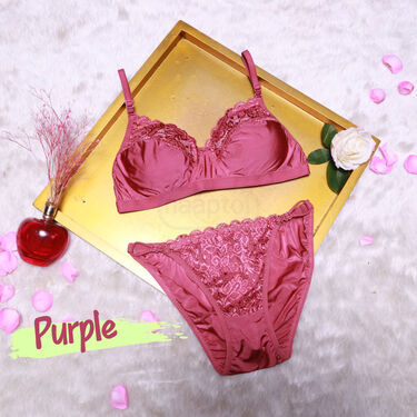 Designer Lacy Bra And Panty Set B1 G1 Free (2BP)