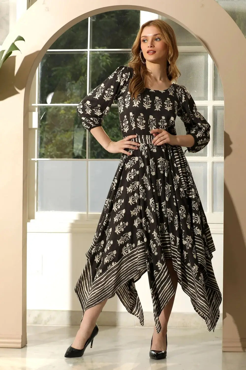 Black Handkerchief Dress