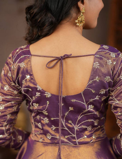 Heavy Cosmos Silk Embroidered Anarkali Suit | Festive Party Wear