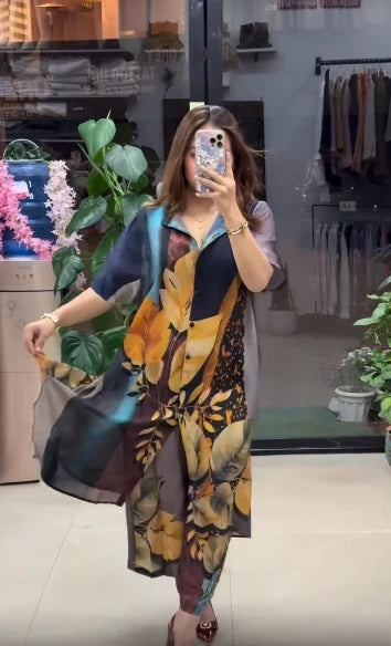 Floral Fusion Printed Kurta Set