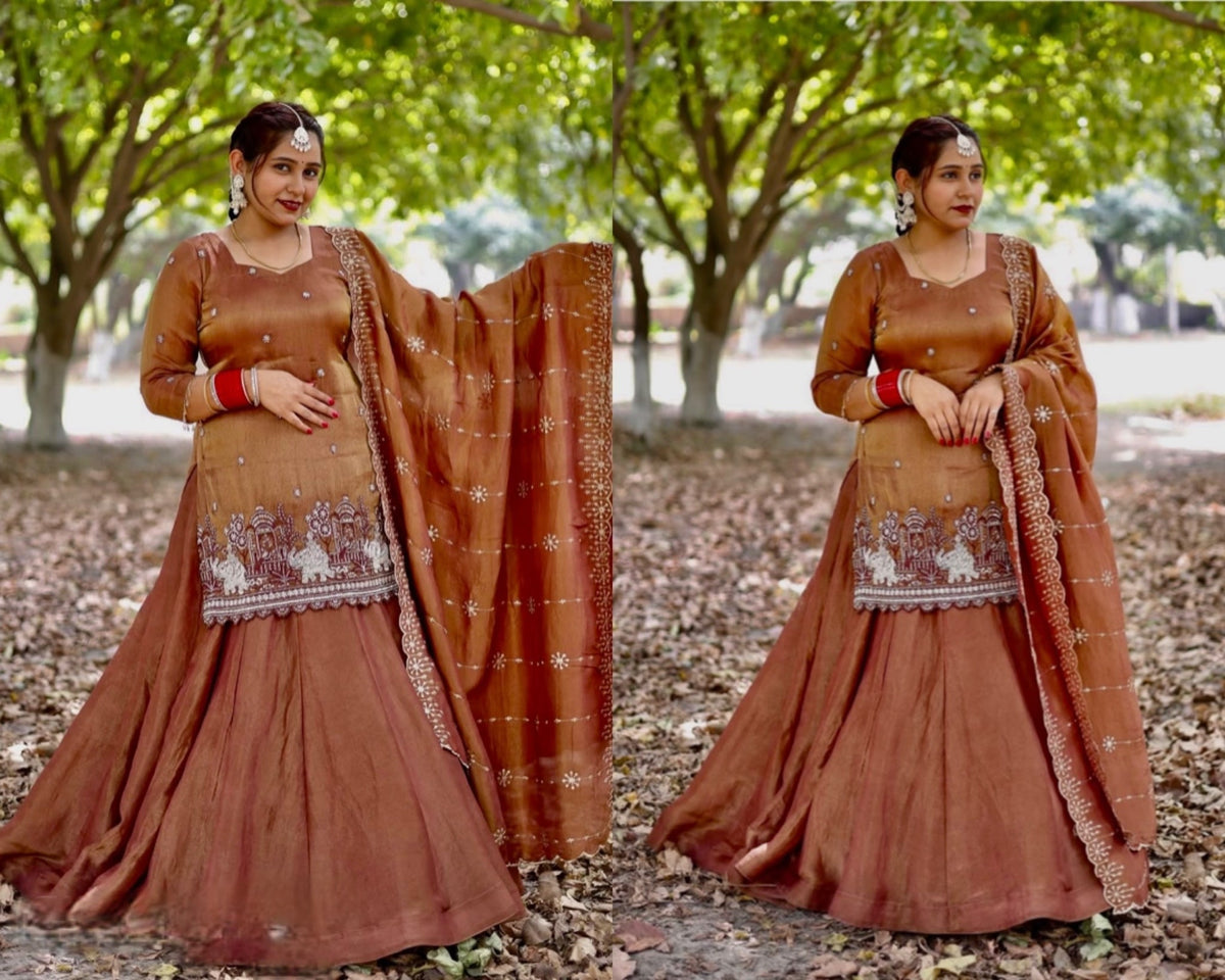 Premium Simmer Silk Designer Top Lehenga with Dupatta-NF(1241)