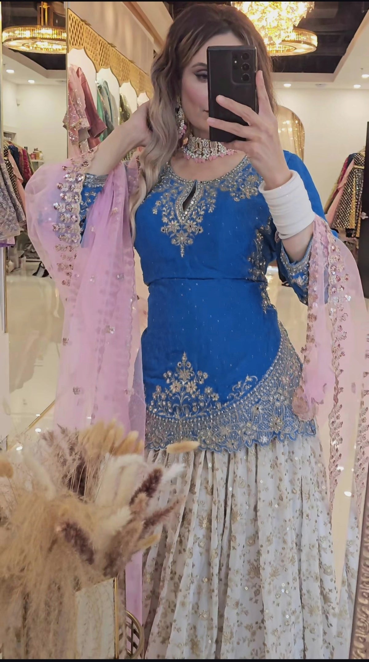 New Designer Chinon Silk Lehenga with Fancy Top & Dupatta-NF-(1242)