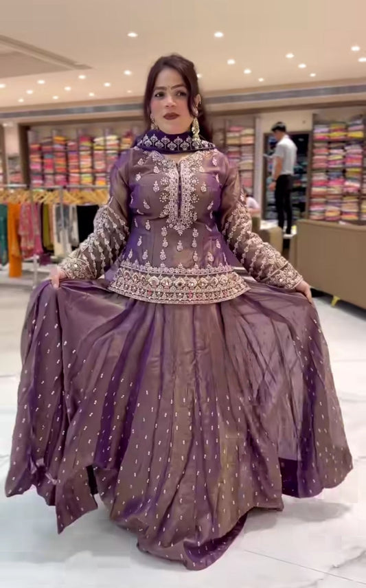 Royal Simmer Silk Designer Top Lehenga-NF(1244)