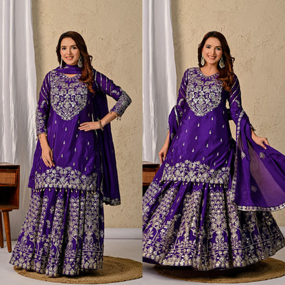 Elegant Designer Lehenga with Embroidery & Sequence Work-NF-(1245)