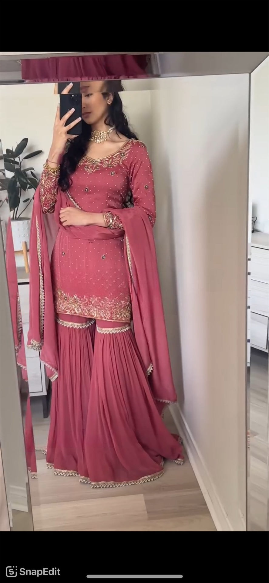 Royal Chinnon Silk Sharara Set – MD-3032
