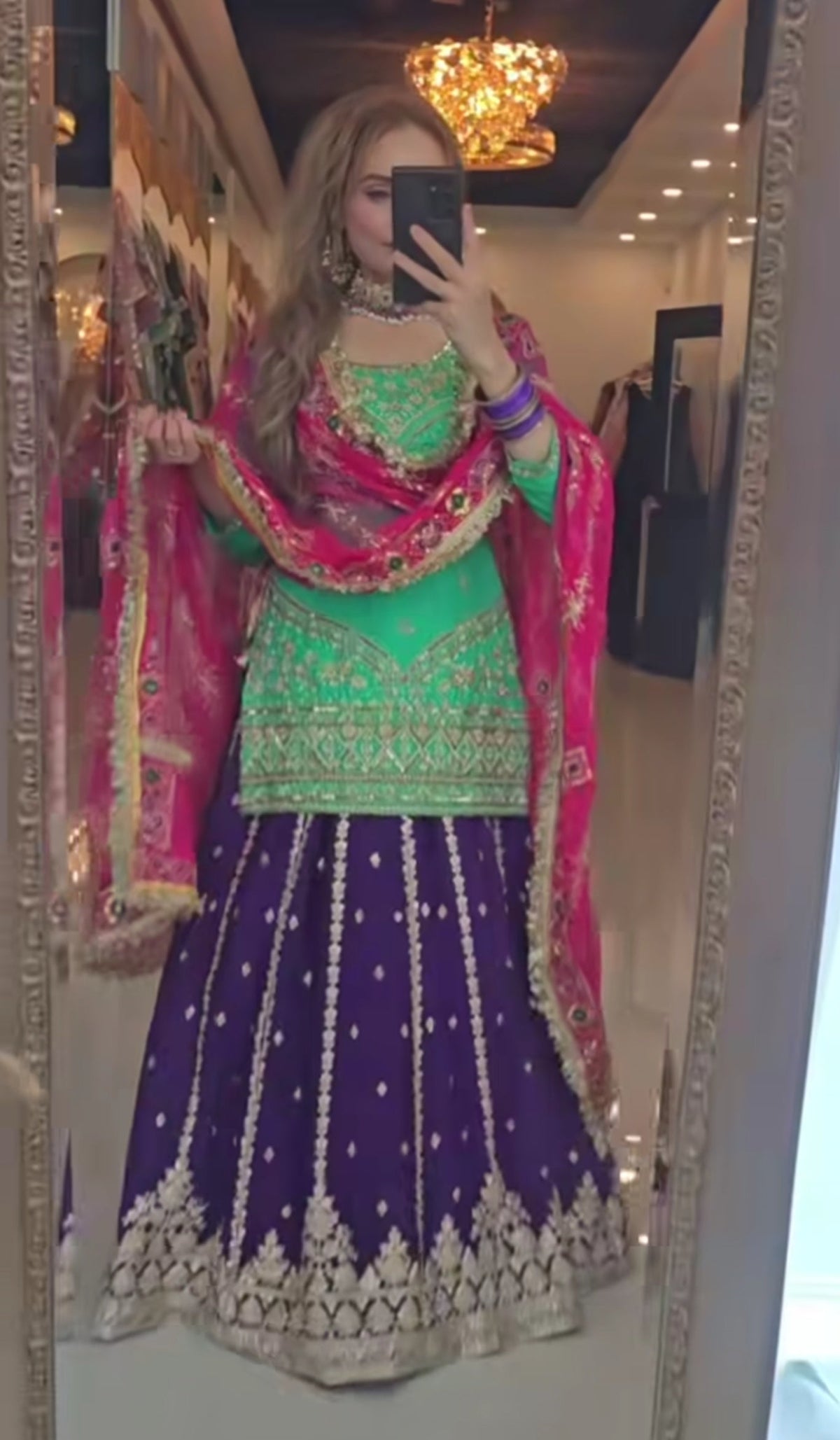 Elegant Party Wear Sequins Embroidered Lehenga-Top-ND-5045