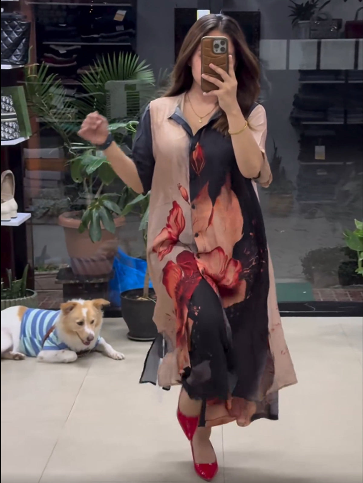 LILY LONG SHIRT STYLE DRESS
