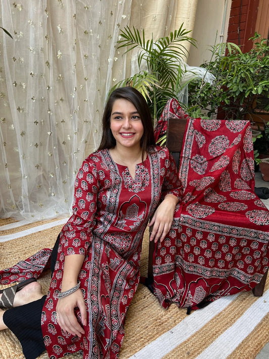 Ravina Modal Silk Kurta Duppata Set