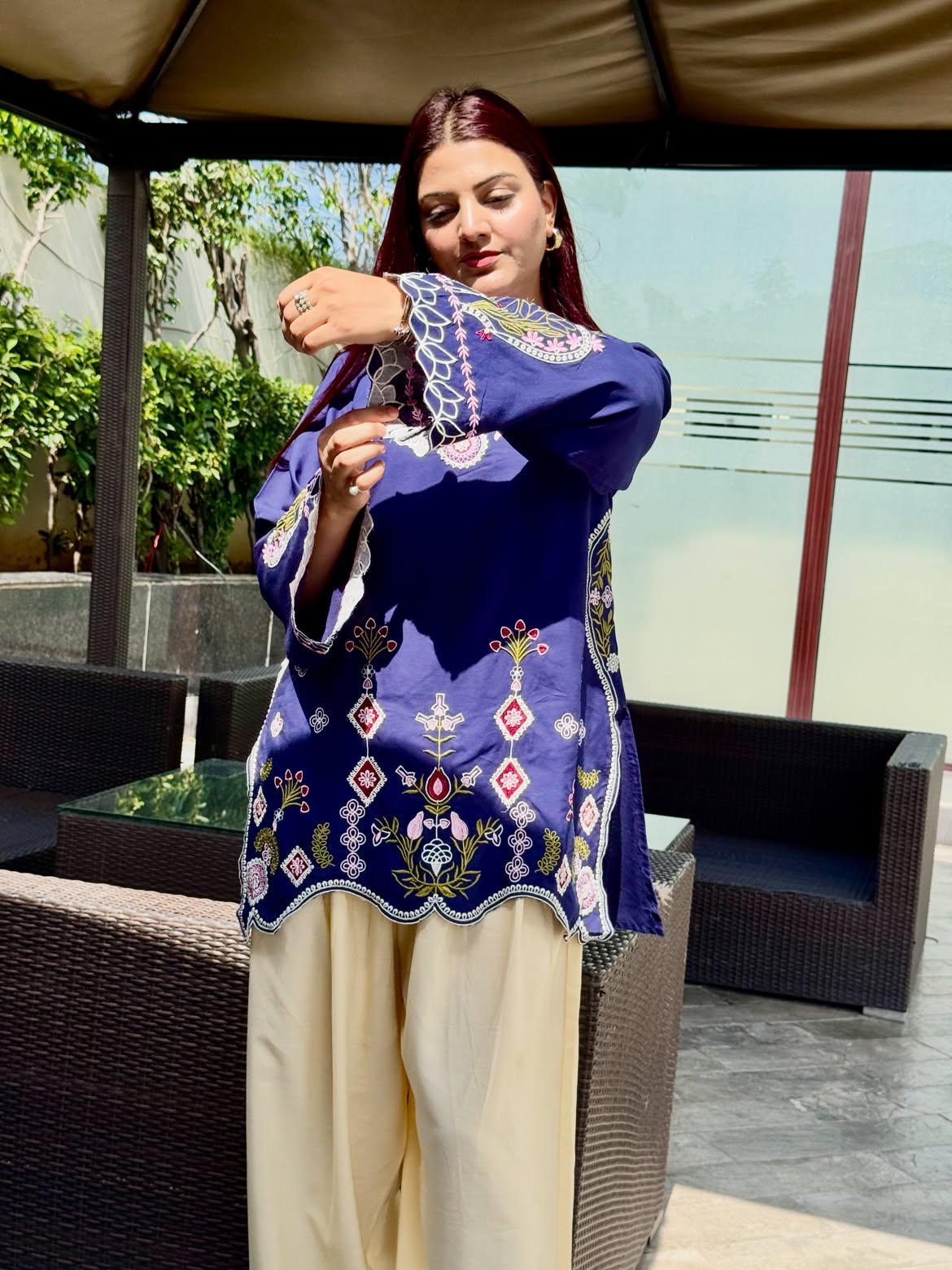 Indigo Farsi Co-ord Set 💙