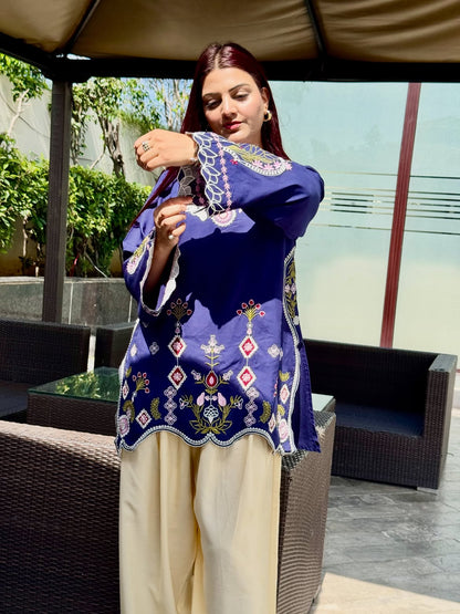 Indigo Farsi Co-ord Set 💙