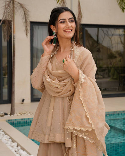 Tabby Organza Mukesh Work Suit Set – Your Designer Studio
