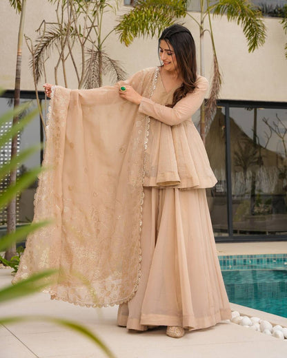 Tabby Organza Mukesh Work Suit Set – Your Designer Studio