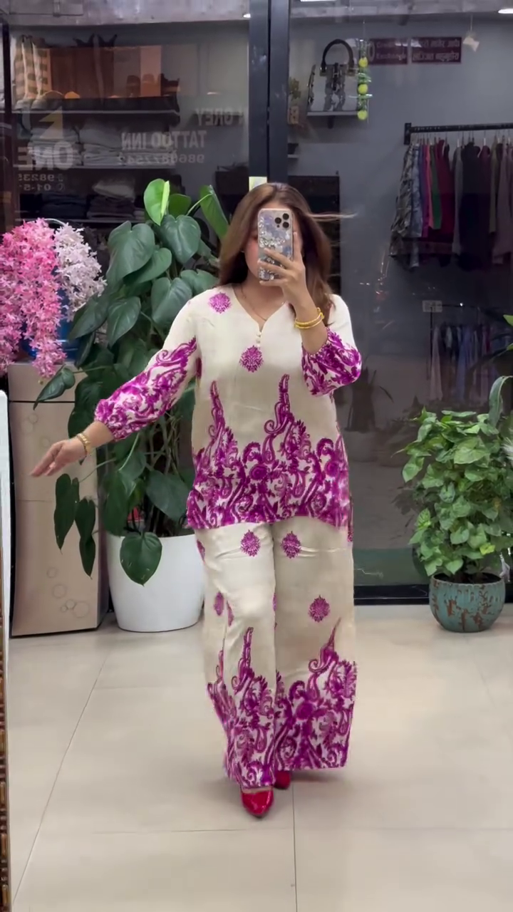 Women Stylish Pink Printed Co-ord Set